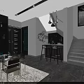 Modern Dining Table Set With Glass Top Metal Frame Gray Chairs And Area Rug