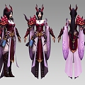 Three-and two-way female shura female ghost king ghost will be beautiful woman national wind martial arts wind fairy chivalrous wind legendary wind game wind hand-painted character 3d model