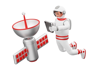 Astronaut Space Worker Space Suit Cartoon Astronaut 3d model