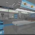 Bright Modern Dessert Shop Interior With Display Counter Menu Board And Cozy Seating