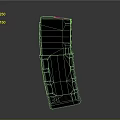 Black Plastic Gun Magazine With Grid Pattern Design And Orange Tip