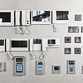 Various Designs Of Wall Mounted Switch Panels With Door Entry And Intercom Systems