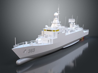 modern warship ship warship model