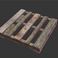 Industrial Wooden Pallet With Slats Used In Logistics And Warehousing Operations