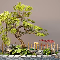 pine landscape modeling tree mountain pine stone micro terrain 3d model