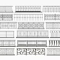 Various Decorative Iron Fence Designs Featuring Detailed Ornamental Patterns and Classic Styles