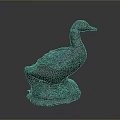 Vintage Stone Duck Statue For Garden Decoration And Outdoor Ornament