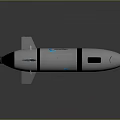Advanced Rattle Missile Weapon With White Body Aerodynamic Shape And Tail Fins