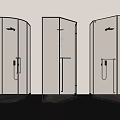 Modern Transparent Glass Shower Enclosures With Stylish Shower Head Fixtures And Designs