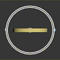 Ornate Circular Furniture Piece With Gold Trim Silver Rings And Blue Flame Base