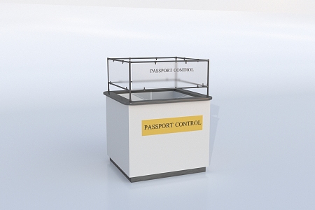 Airport Workbench Mobile Passport Checkpoint 3d model