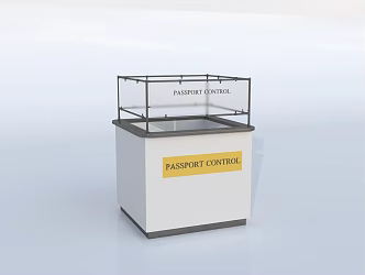 Airport Workbench Mobile Passport Checkpoint 3d model