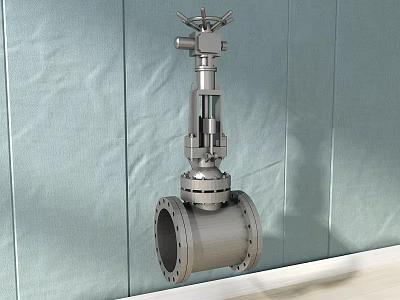 Gate valve butterfly valve industrial valve 3d model
