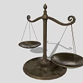 Traditional Metal Balance Scale Commercial Equipment with Sturdy Base for Weighing Measurement