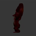 Muscular Red Gorilla Game Movie Character With Outstretched Arms And Fierce Expression