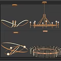 Modern Contemporary Chandelier Designs With Circular Metal Frames Glass Globes And Illuminated LED Lights