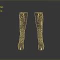 Stylish Knee High Fashion Boots With Intricate Pattern Silver Sole And White Laces