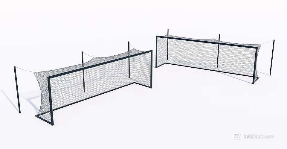 Outdoor Kids Playground Equipment With Black Frame Safety Net Climbing Structure 3d model 