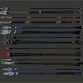 Crossbow Bow Bow Arrow Crossbow Crossbow Mechanical Crossbow Shifting Bow Bow and Arrow Shoot Distal Equipment Weapons 3d model