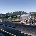 Traditional Modern Homestay Building Complex With Courtyard Greenery And Natural Surroundings