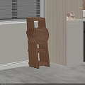 Indoor Wooden Folding Leisure Chair Simple Design With Cabinet And Window