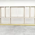 Minimalist White Wooden Casement Windows With Multiple Panes In Empty Room Setting