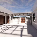 Modern Patio Awning With Transparent Roof And Support Structure For Outdoor Terrace