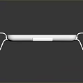 White Striped Surface Grill Pan With Metal Stand For Kitchen Cooking