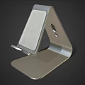 Sleek Metal Phone Stand With Stable Base And Non Slip Support Surface 3d model