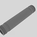 Gray Cylindrical Pipe Fitting With Threaded Ends For Industrial Applications