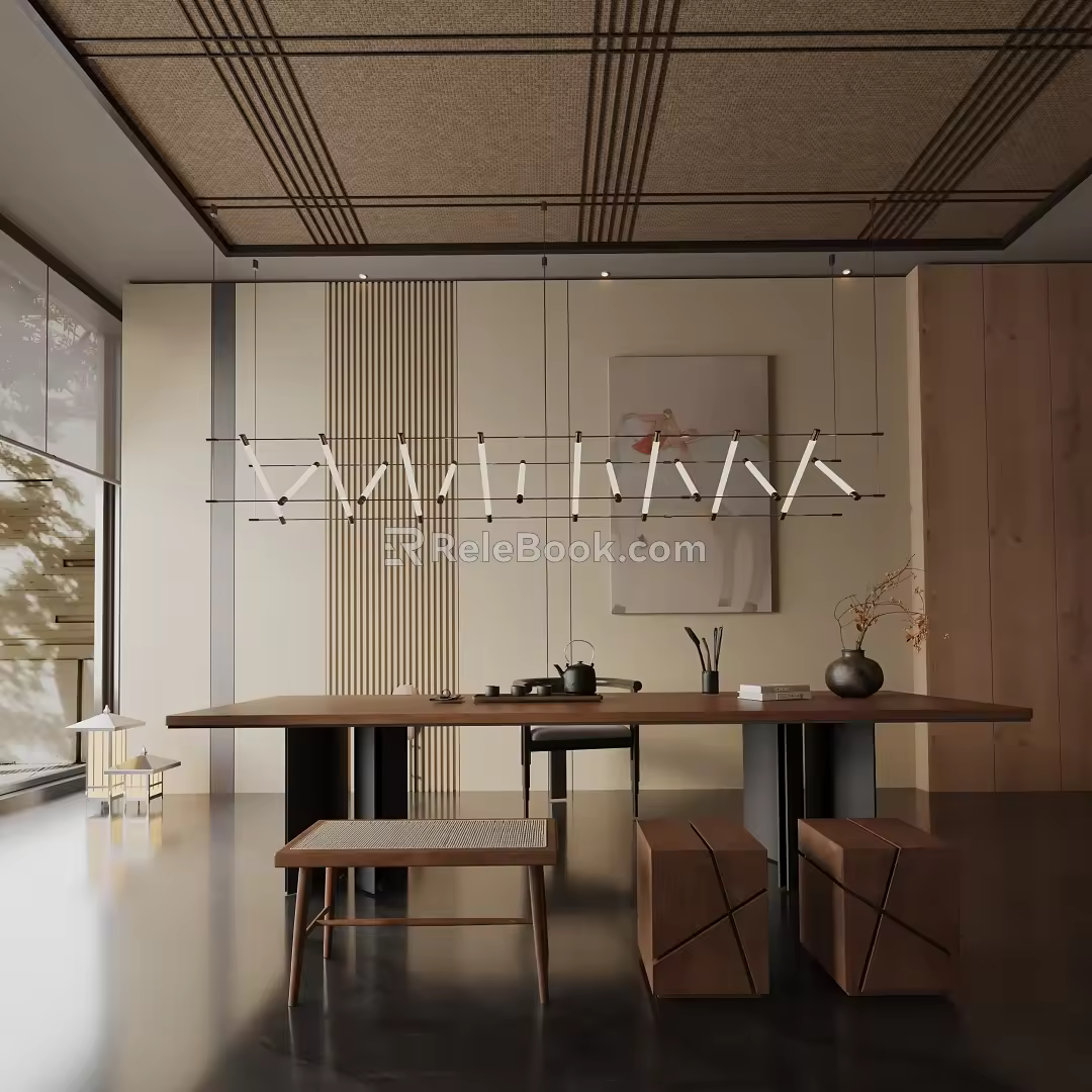 Modern table combination 3d model