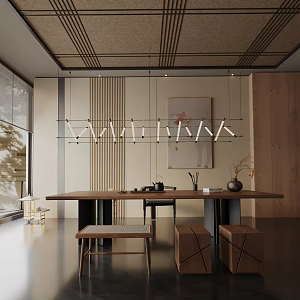 Modern table combination 3d model