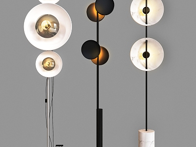 Metal floor lamp model