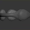 Gray Textured Neck Pillow With Loop Design And Two Earpad Like Parts For Daily Use