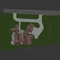 Wooden Single Family House With Multiple Gabled Roofs Green Lawn And Driveway