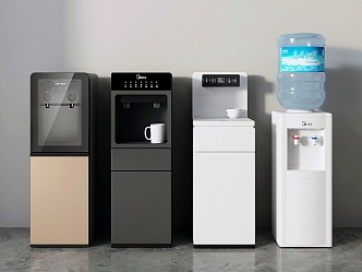 Modern water dispenser direct drinking machine tea bar machine pipeline machine water purifier barreled water 3d model