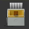 Laboratory Analytical Equipment With White Body Yellow Compartment And Test Tubes
