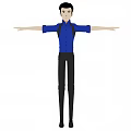 Cartoon Boy Man Cartoon Animation Movie Game Animation Secondary Student 3d model