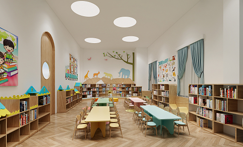 Modern Kindergarten Classroom 3d model