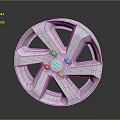 Automotive Tire Wheel Rim In Silver With Glossy Finish Five Spoke Design And Central Logo