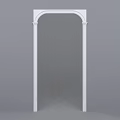 White Arched Door Frame With Decorative Columns For Interior Design 3d model