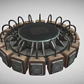 Spacecraft Mechanical Structure With Circular Metallic Components For Cosmic Exploration