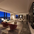 Modern Luxury Open Living And Dining Room With Stunning Sea View And Cozy Interior Design