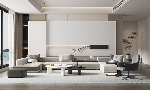 modern living room 3d model