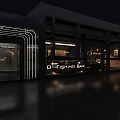 O'Fishing Bar Modern Interior With Bar Counter Stools And Wine Racks