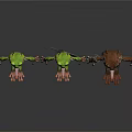 Three Animated Cartoon Frogs With Different Colors And Standing Poses