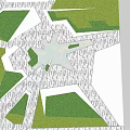 Park Landscape Design With Geometric Pavement Central Water Feature And Green Plants