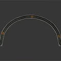 Arched Metal Architectural Structure With Grid Framework Design For Building Support