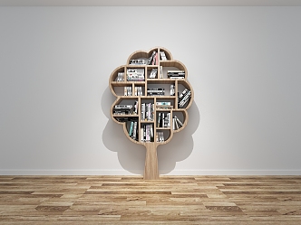 Nordic Bookshelf 3d model