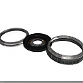 Three Mechanical Seals with Rubber and Metal Rings for Industrial Equipment